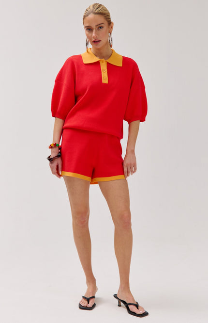 Harper & Yve Top Sanny Poppy Red HS6P413 Stretchshop.nl