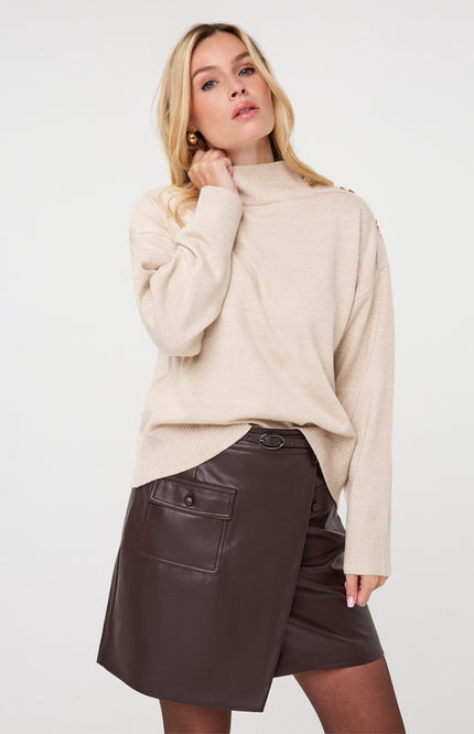 Sweater Melange Lurex Biscuit F26.02513