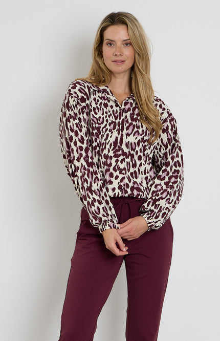 Travel Blouse Daphne Mauve Bordeaux 264