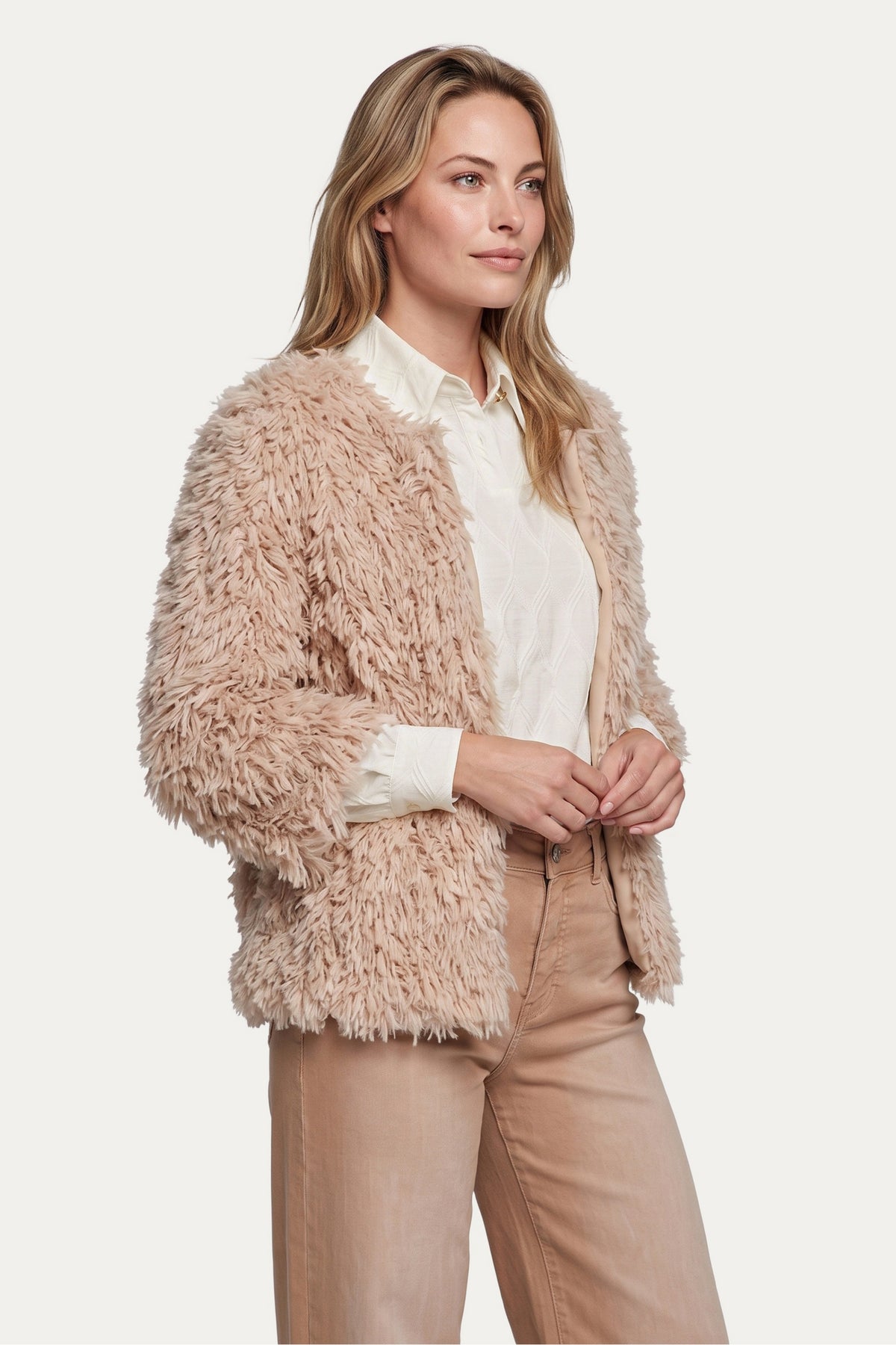 G-maxx Nerine Bruine Suiker jas met capuchon en ritssluiting, casual winterjack voor dames, modieus en warm