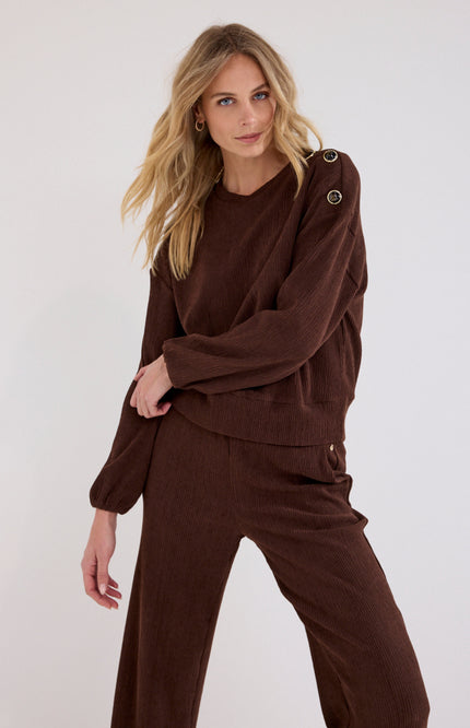 Trui Dropped Shoulder Chocolate C49-21-601