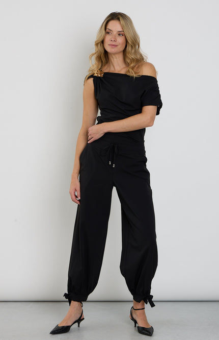 Travel Balloon Bottom Bow Broek Black 202956