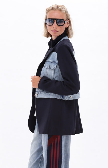 Blazer Met Jeans Navy D170L