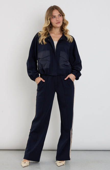 Broek Met Strepen Navy D501L