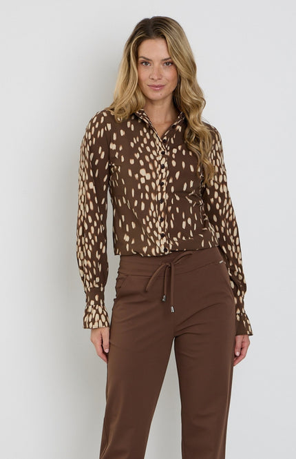 Travel Blouse Bambi Print Chestnut 202108