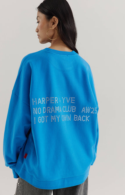 Sweater Rhinestone Vintage Blue AW25Y511