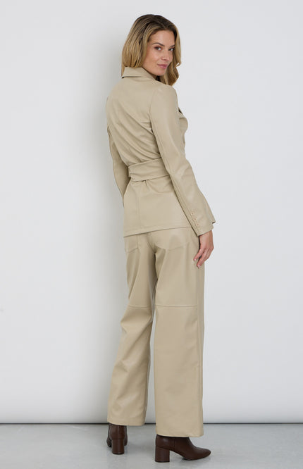 Broek Milano Vegan Leather Sand 202882