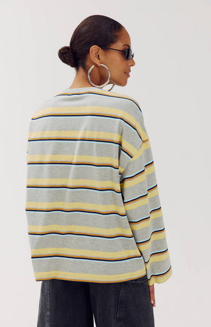 Longsleeve Tommy Grey Melee Stripe AW6P613