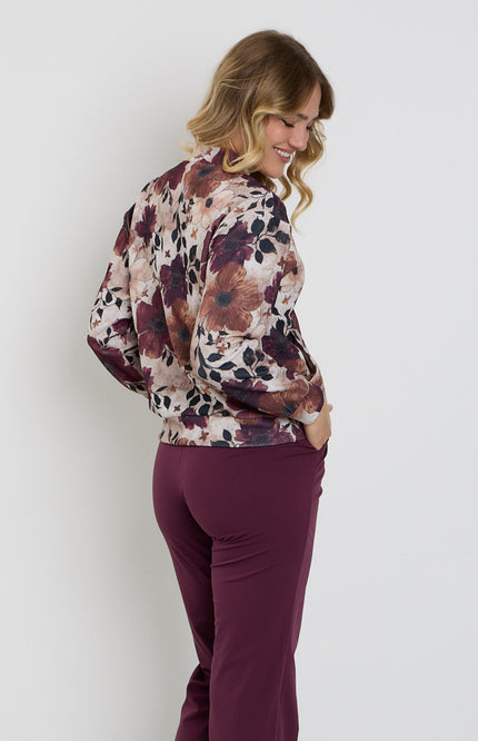 Bomber Bloemprint Camel 183680