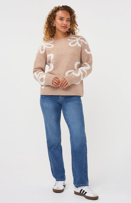 Sweater Intarsia Sand Melange F26.02505