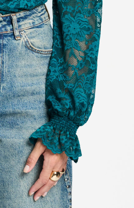 Top Ruby Lace Teal Green SP9832