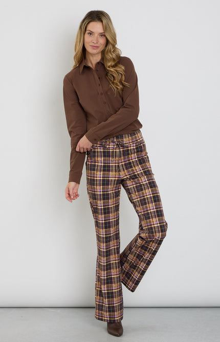 Heavy Travel Broek Check Winter Purple 202136