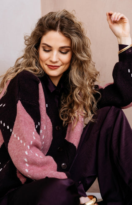 Vest Berber Deep Plum CA132
