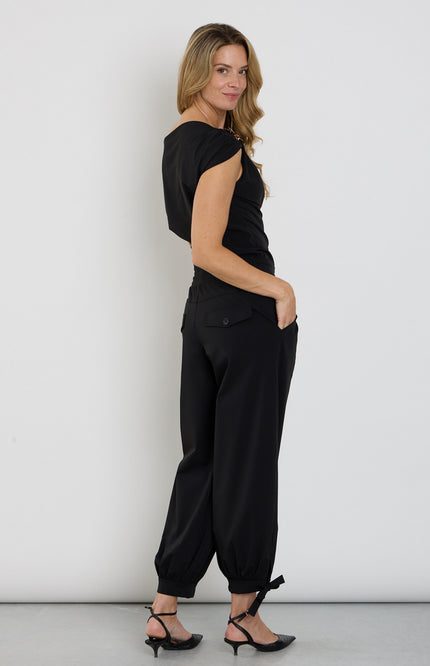 Travel Balloon Bottom Bow Broek Black 202956