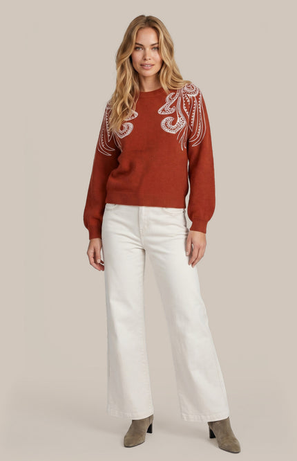 Sweater Lilean Knitting Burnt Henna