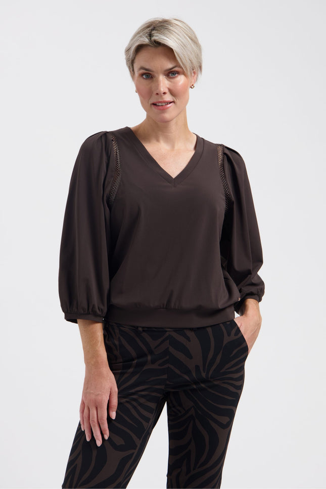 Travel Top Minta Dark Brown L24.375.3518