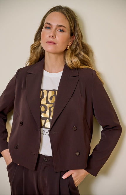 Blazer Cropped Cacao F26.10500