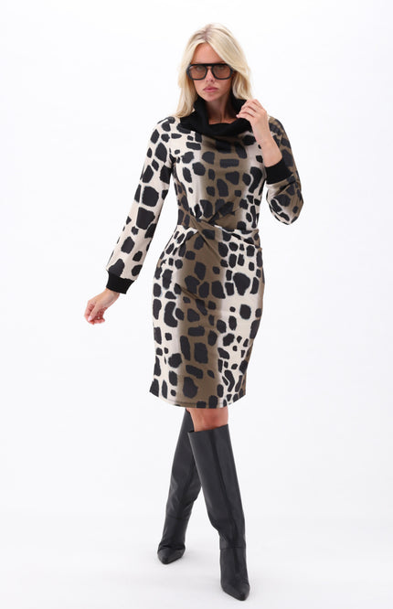 Jurk Rolkraag Met Print D114-P147