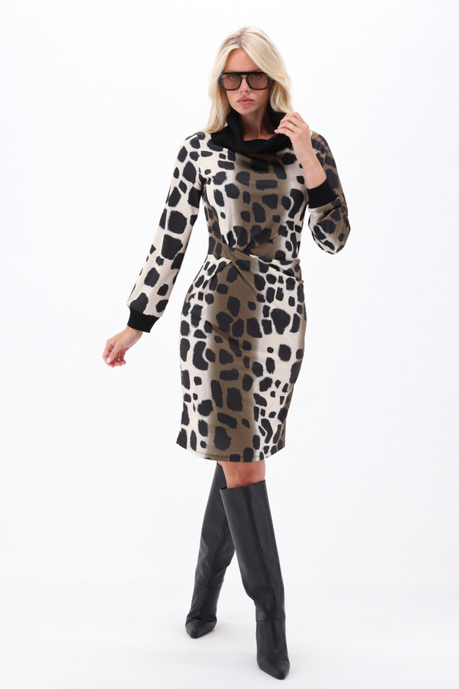 Jurk Rolkraag Met Print D114-P147
