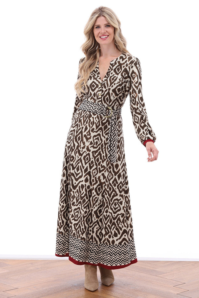 Jurk Maxi Met Design B343-P054