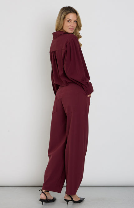 Travel Blouse Light Burgundy 202863