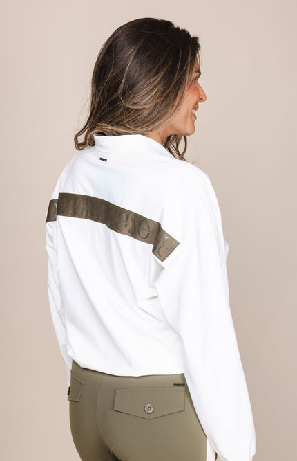Travel Blouse Ronnie Offwhite Green 265