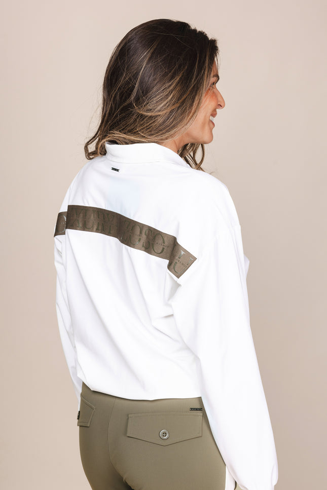Travel Blouse Ronnie Offwhite Green 265