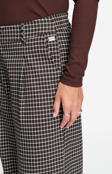 Broek Charlie Check Brown SP9759