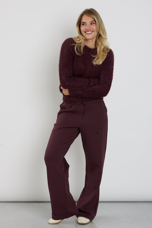 Broek Colette Scuba Burgundy SRB4994 L33
