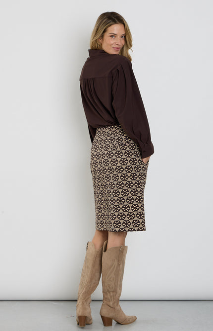 Travel Rok Harvest Ikat Print Espresso 202871