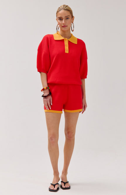 Harper & Yve Top Sanny Poppy Red HS6P413 Stretchshop.nl