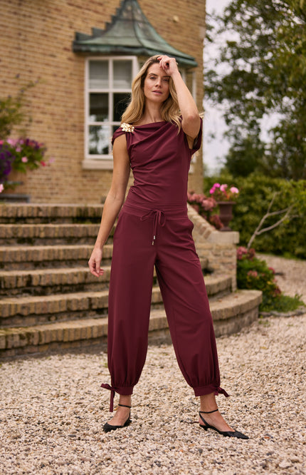 Travel Balloon Bottom Bow Broek Burgundy 202956