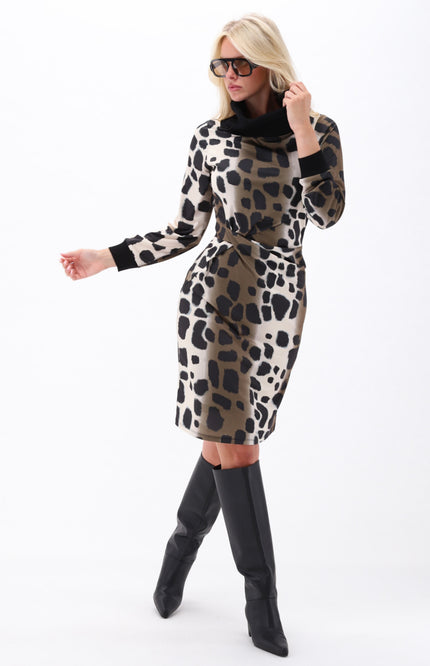 Jurk Rolkraag Met Print D114-P147