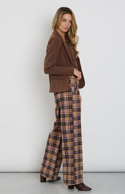 Travel Broek Heavy Check Print Winter Purple 202884