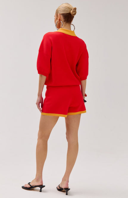 Harper & Yve Top Sanny Poppy Red HS6P413 Stretchshop.nl