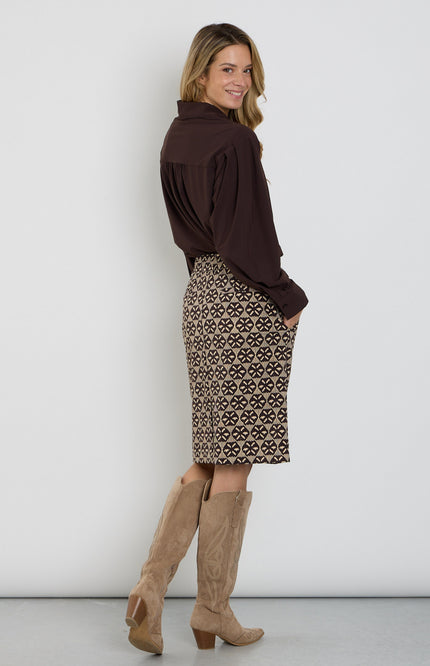 Travel Rok Harvest Ikat Print Espresso 202871