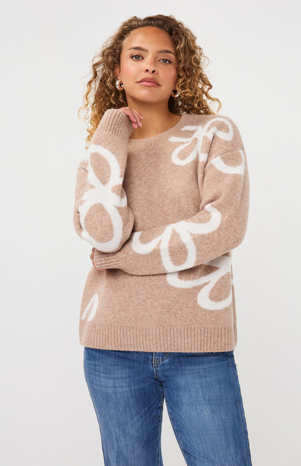 Sweater Intarsia Sand Melange F26.02505