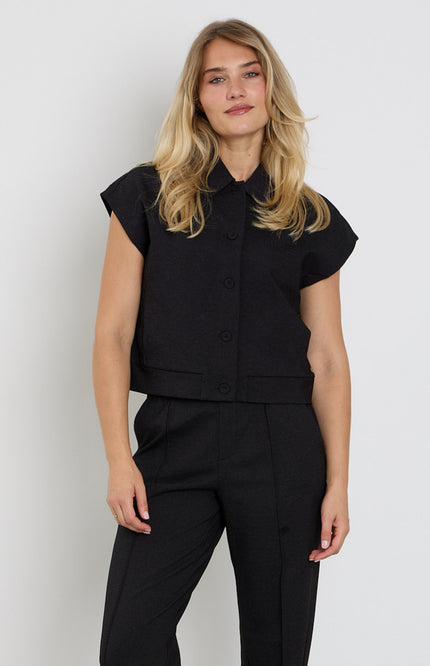 Bomber Sleeveless Fancy Punta Black SRB5127