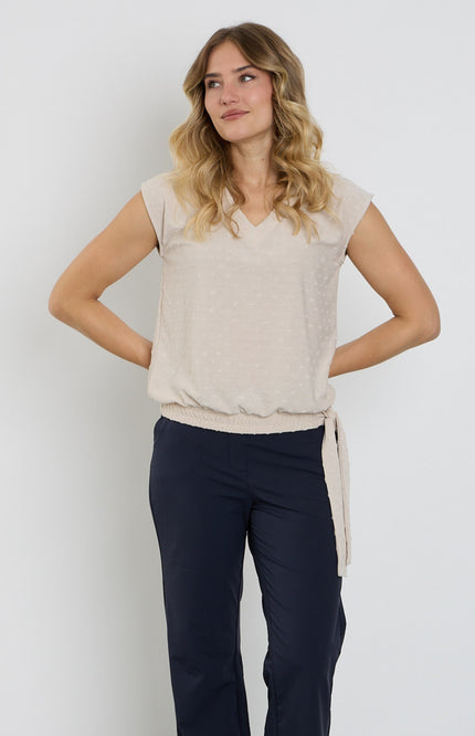 Blouse Strik Structuur Zand 183691