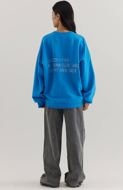 Sweater Rhinestone Vintage Blue AW25Y511