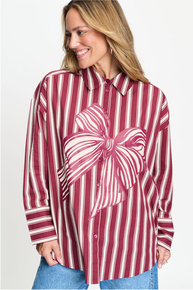 Blouse Beau Ribbon Red SP9738