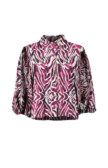 Travel Blouse Larix Zebra Plum