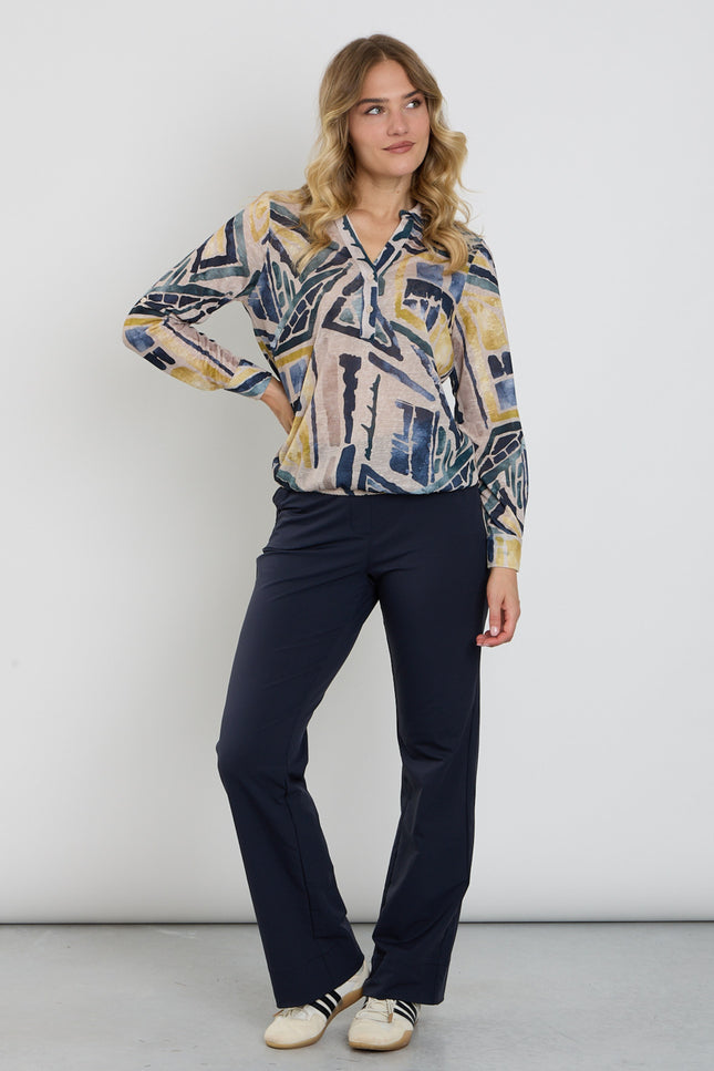 Travel Broek Wide Leg Indigo 870712