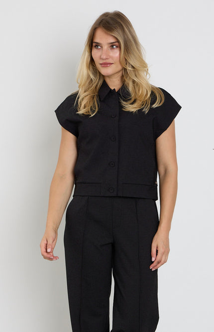 Bomber Sleeveless Fancy Punta Black SRB5127
