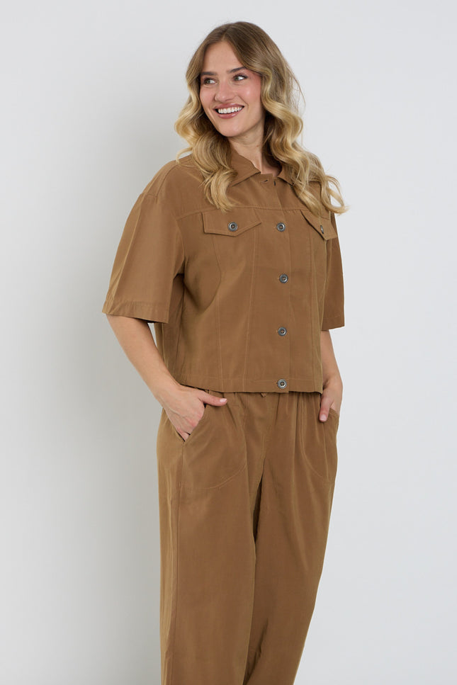 Jacket Doorknoop Camel 926175