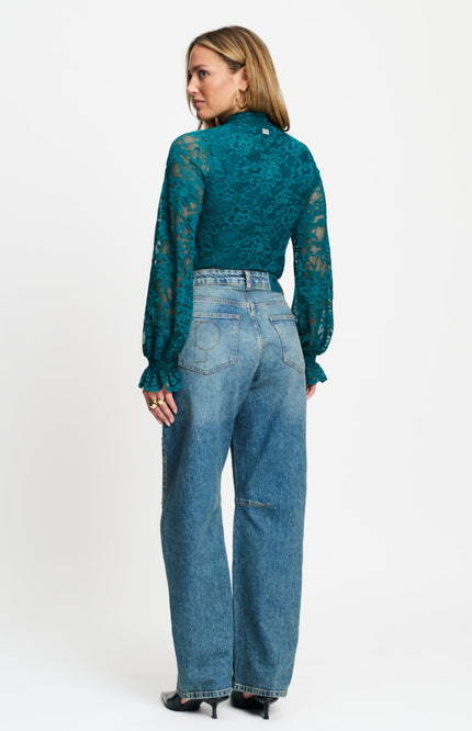 Top Ruby Lace Teal Green SP9832