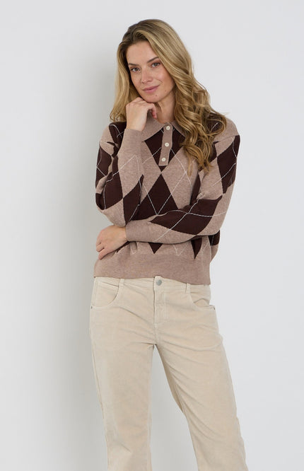 Trui Argyle Espresso 202916