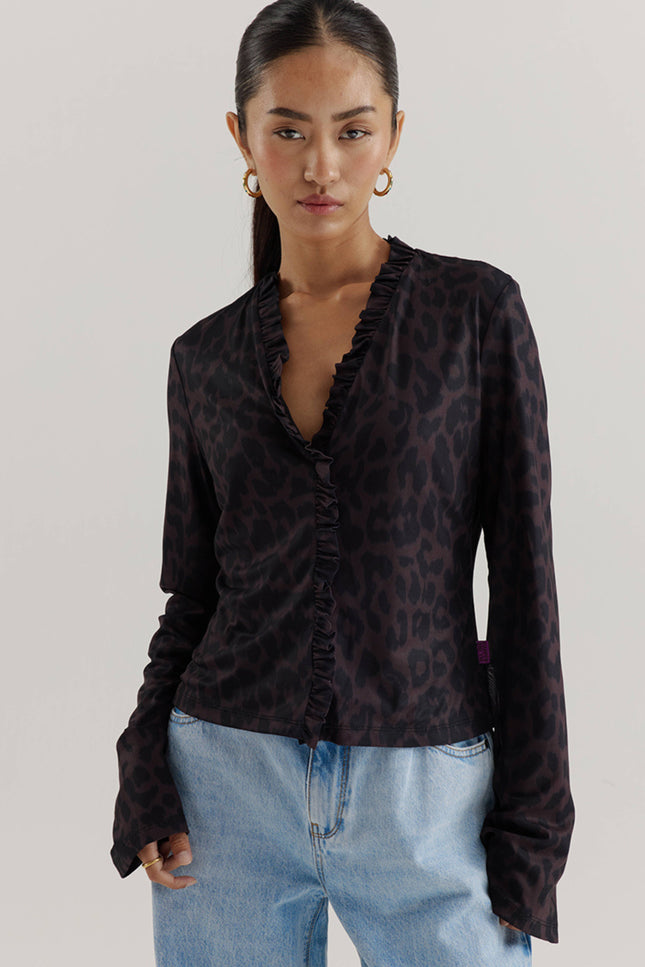 Blouse Lionne Dark Lexie Leopard AW25P619