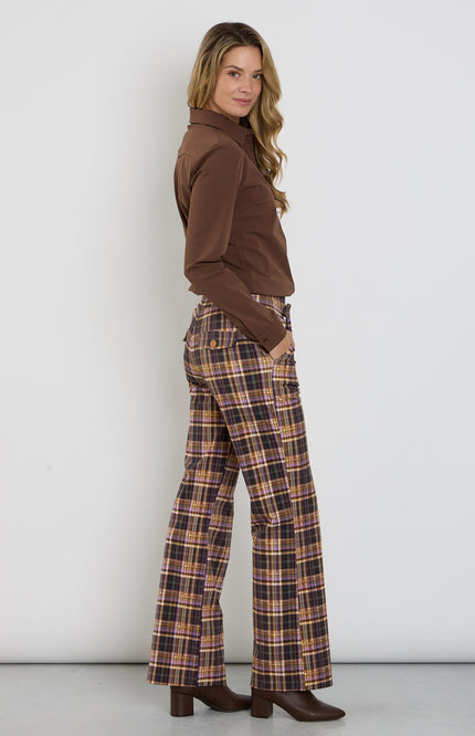 Heavy Travel Broek Check Winter Purple 202136