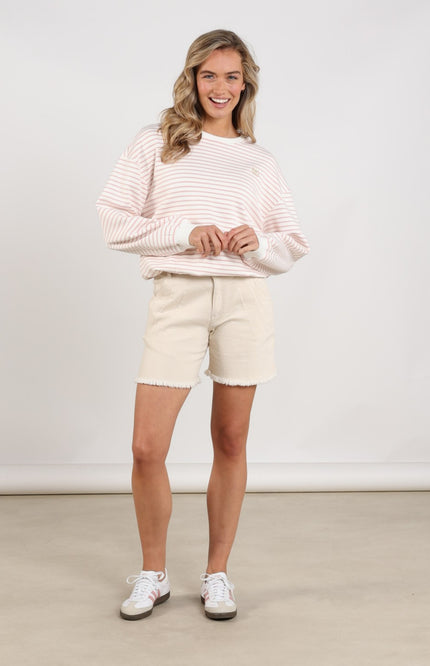 Nukus Short Tanya Ruffle Offwhite NKS09067 Stretchshop.nl